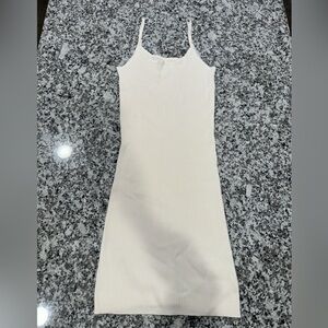 White ribbed mini dress. Size small.